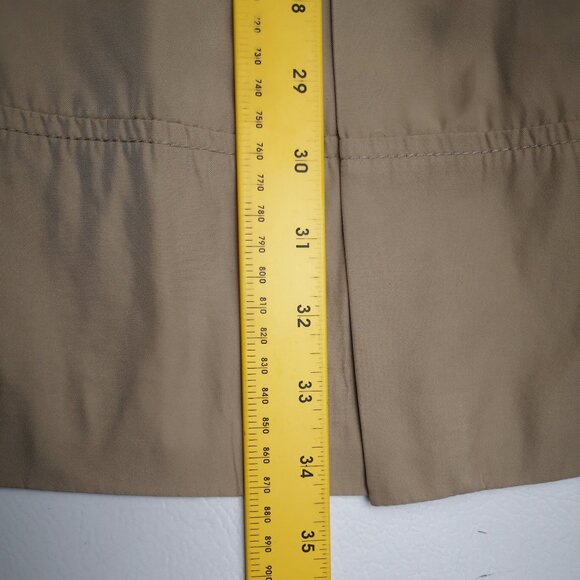 Ricki's Ladies Size Small Tan Lined 1 Button Closure Belted Trench Coat - Picture 9 of 12